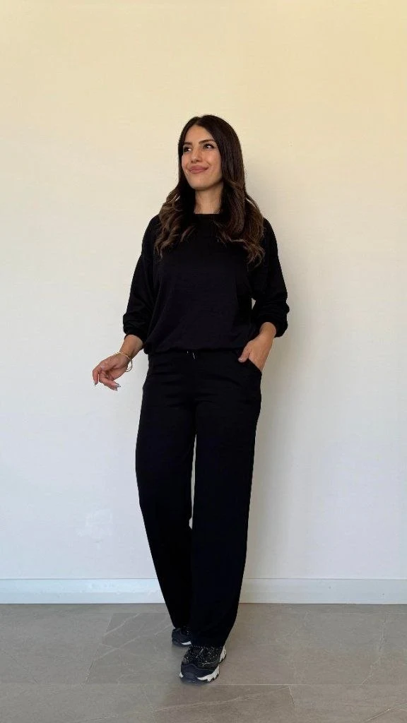Women's Long-Sleeve Viscose Top and Trousers Set — 87191