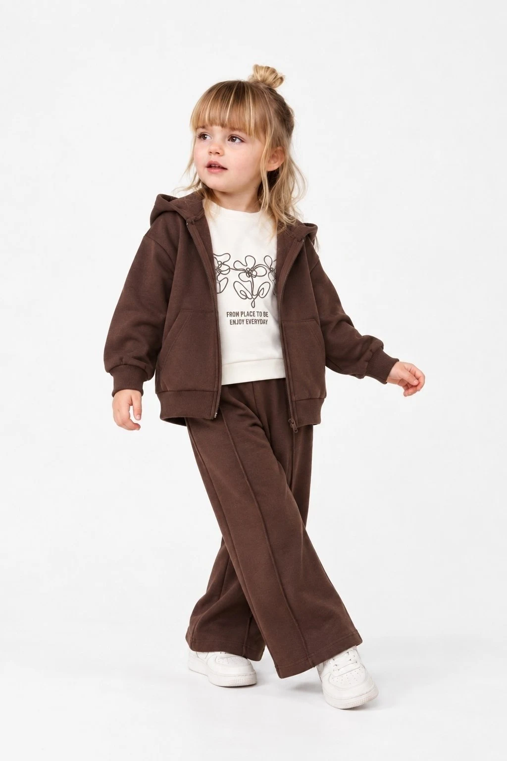Embroidered Detail 3-Piece Children’s Matching Set — 8654