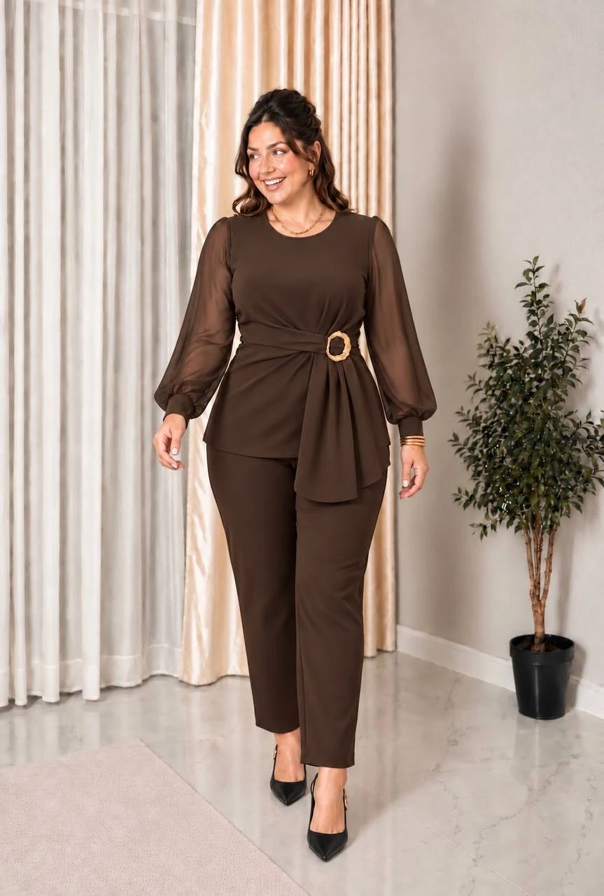 Plus Size Scuba Crepe Trouser Set — 3 Piece Wholesale Pack