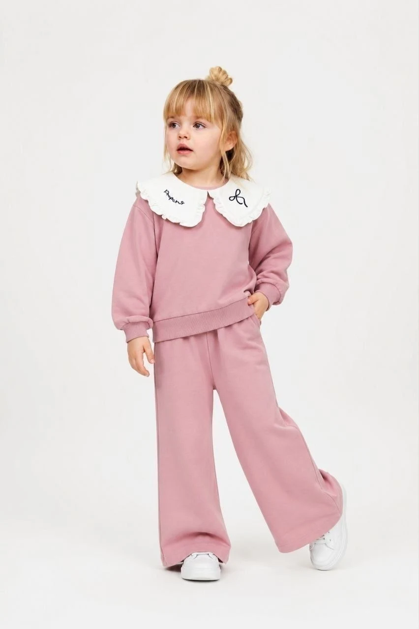 Embroidered Detail Children’s Matching Set — 8642