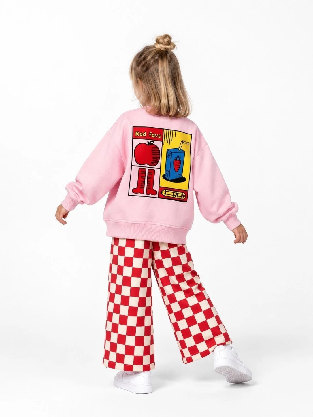 Checked pattern Children’s Matching Set — 8972
