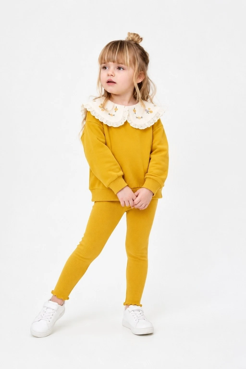 Embroidered Detail Children’s Matching Set — 8639