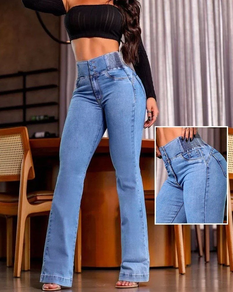 Button Detail Women’s Trousers — 65002