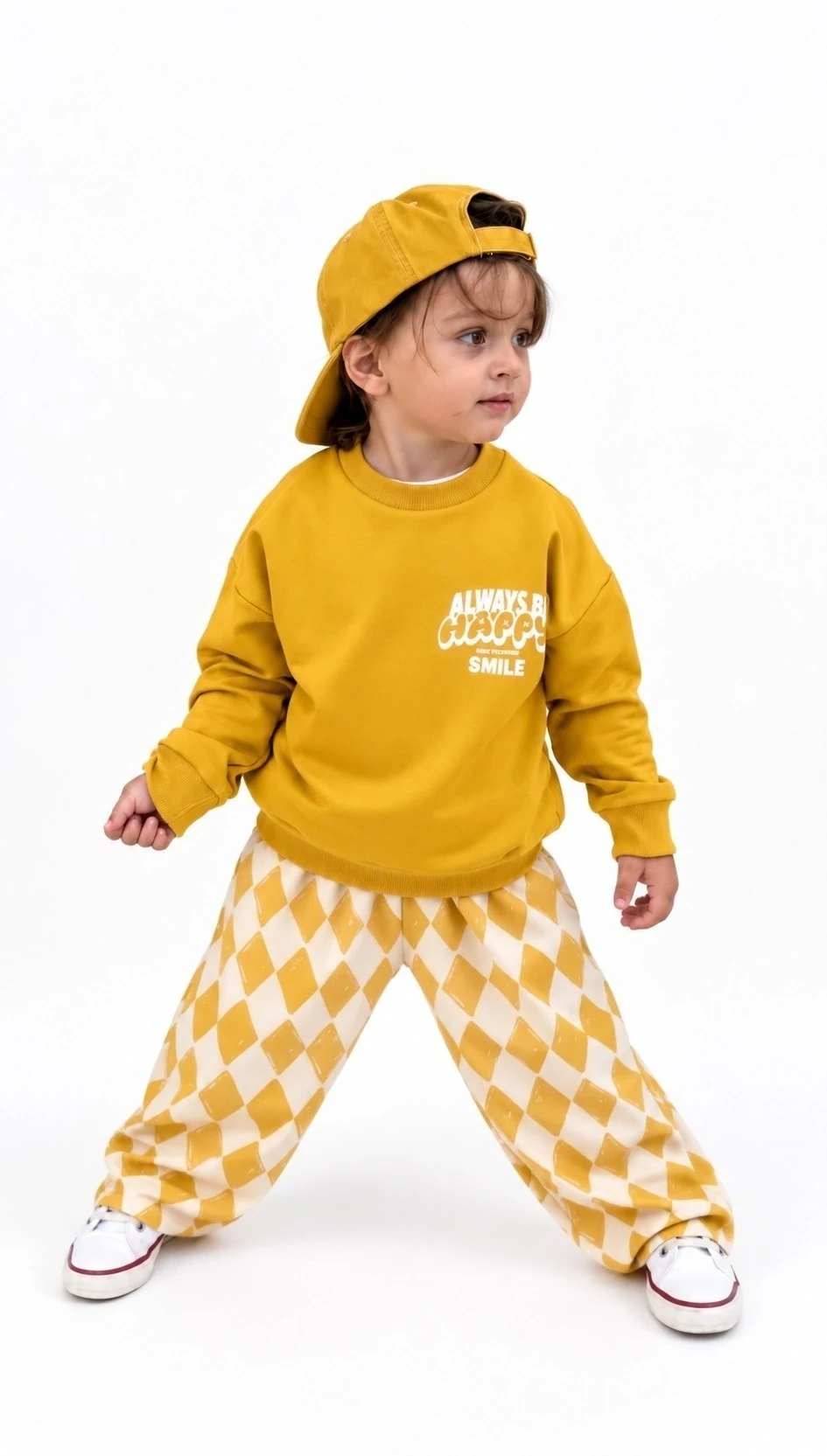Checked pattern Children’s Matching Set — 8833