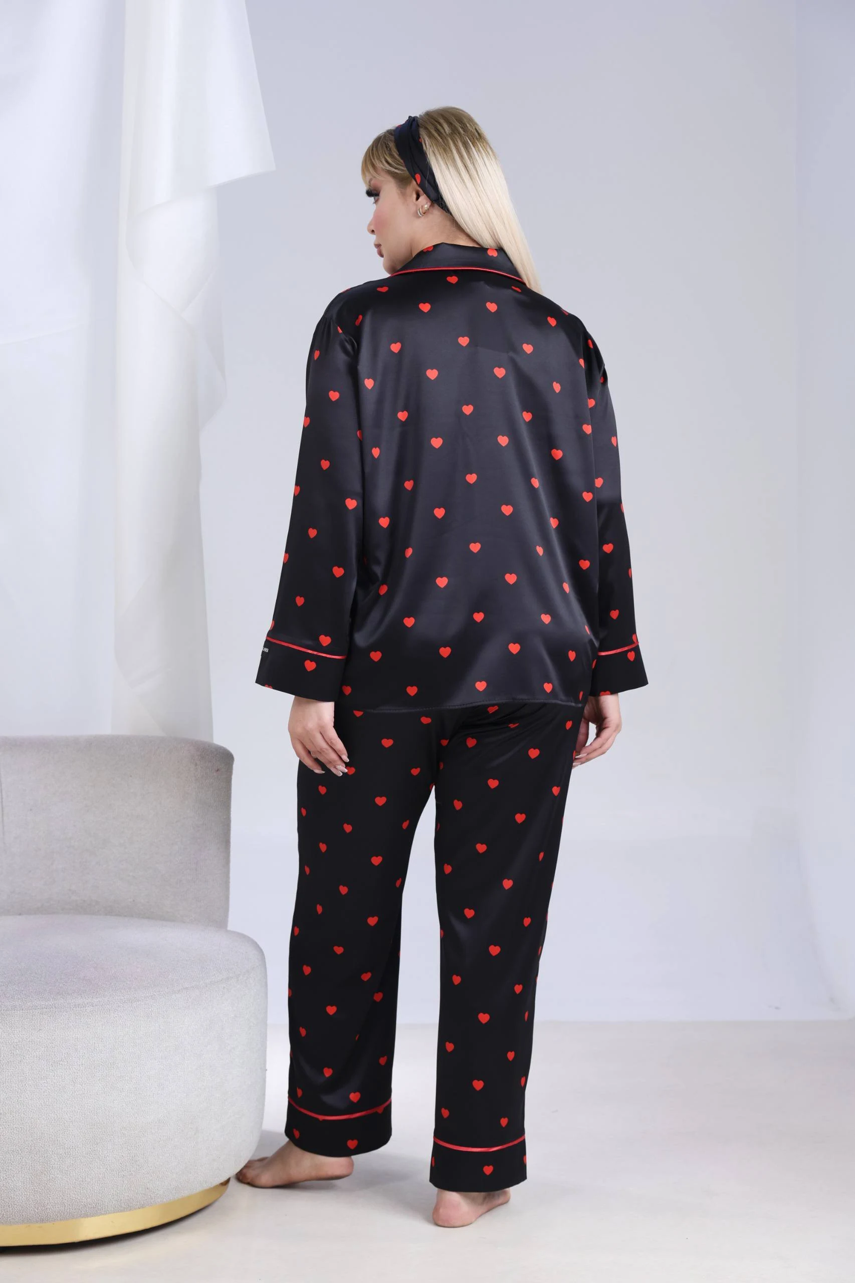 Plus Size Satin Pyjama Set — 4 Piece Wholesale Pack