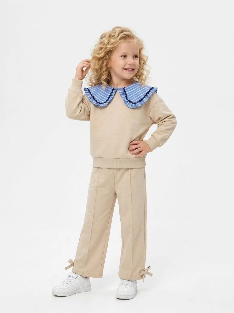 Bow Detail Children’s Matching Set — 8636