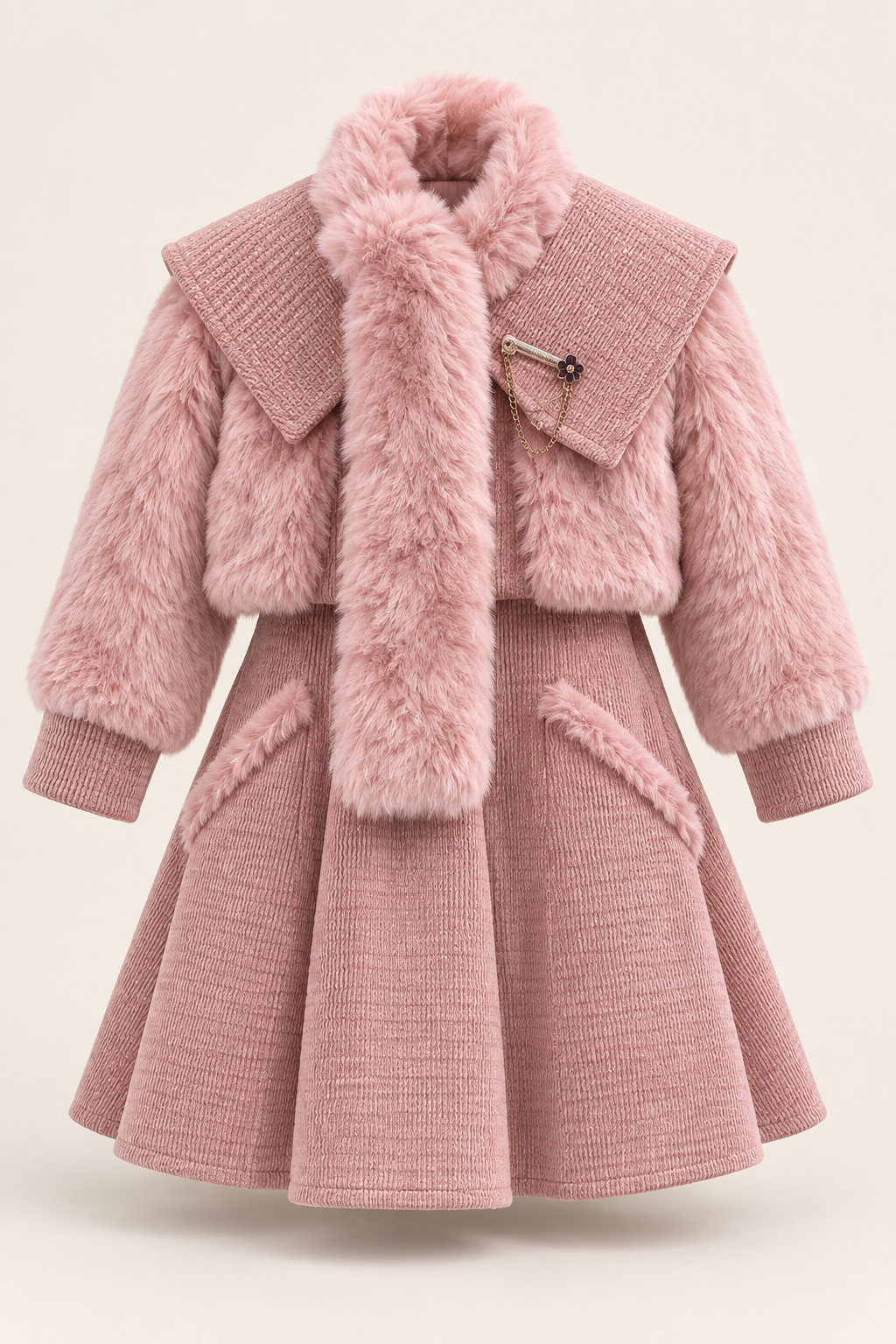 وردي غباري / Dusty rose / Gül kurusu — AI-generated styling