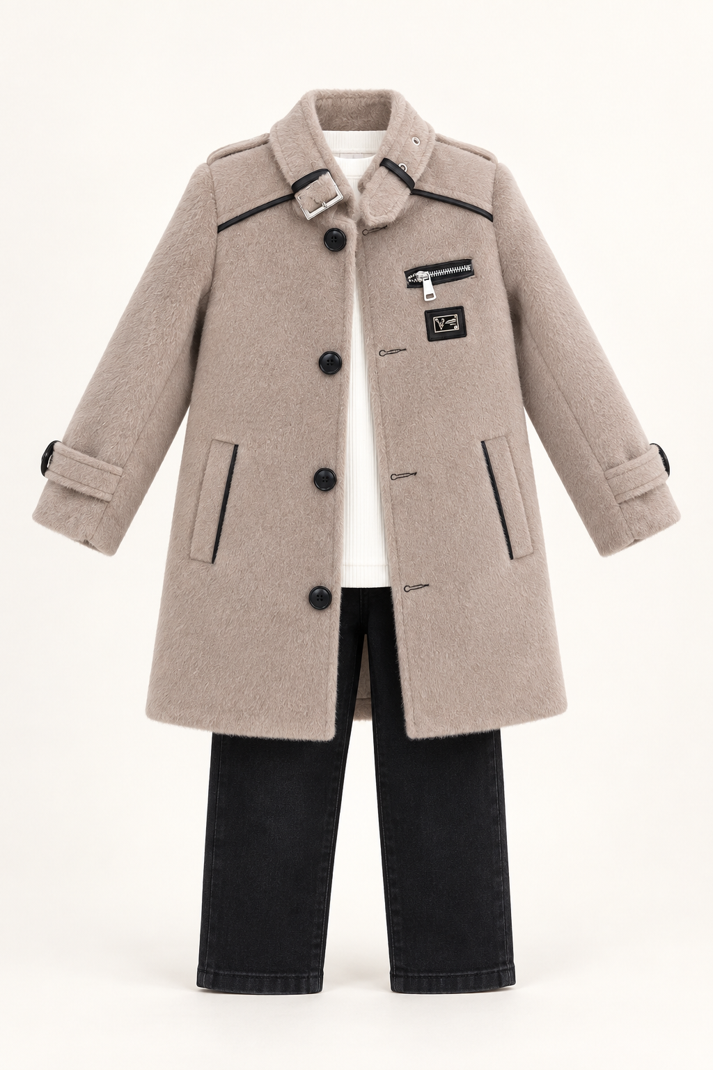 بيج رمادي / Taupe / Vizon — AI-generated styling