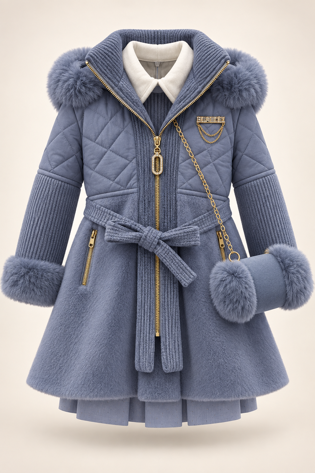 أزرق رمادي / Slate blue / Duman mavisi — AI-generated styling