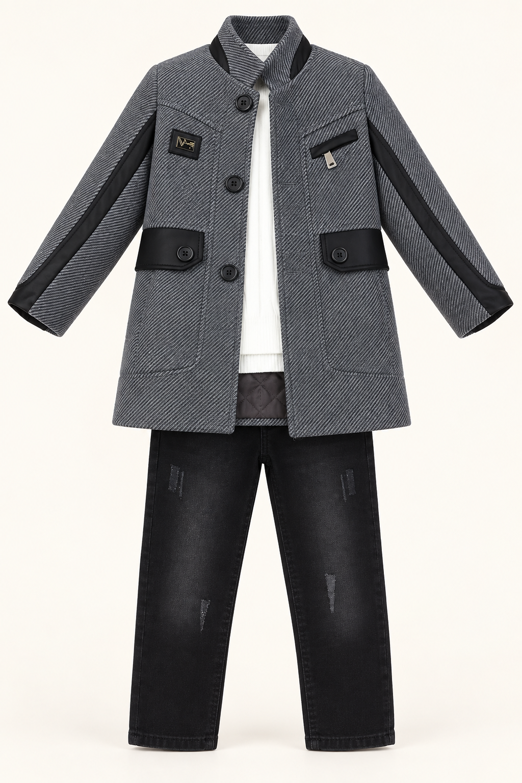 رمادي فحمي / Charcoal / Antrasit — AI-generated styling