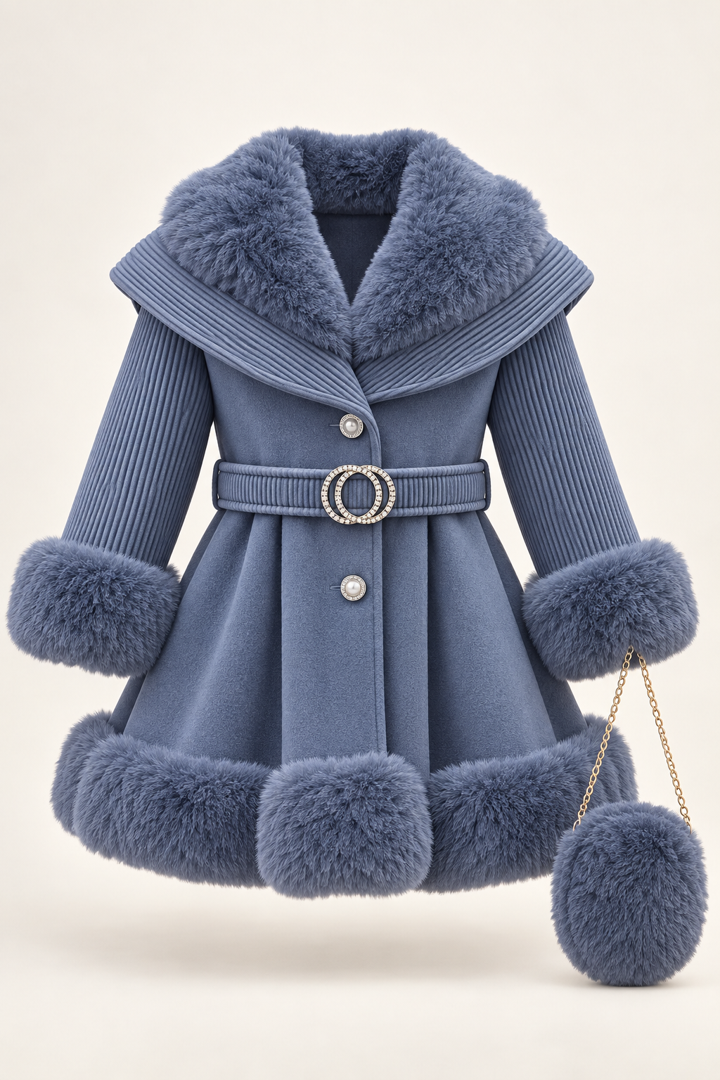 أزرق رمادي / Slate blue / Duman mavisi — AI-generated styling