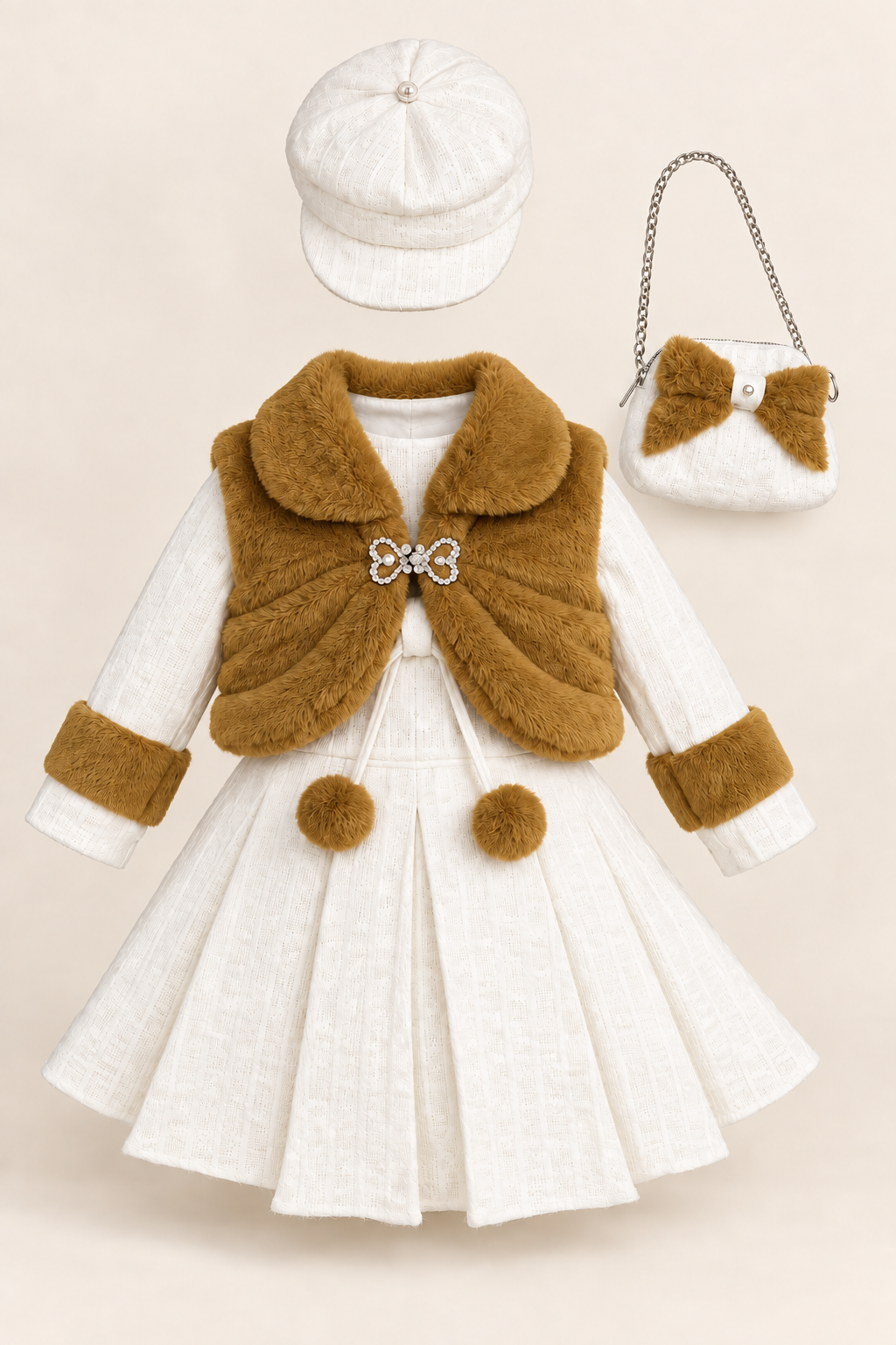 سكري وخردلي / Cream & mustard / Krem ve hardal — AI-generated styling