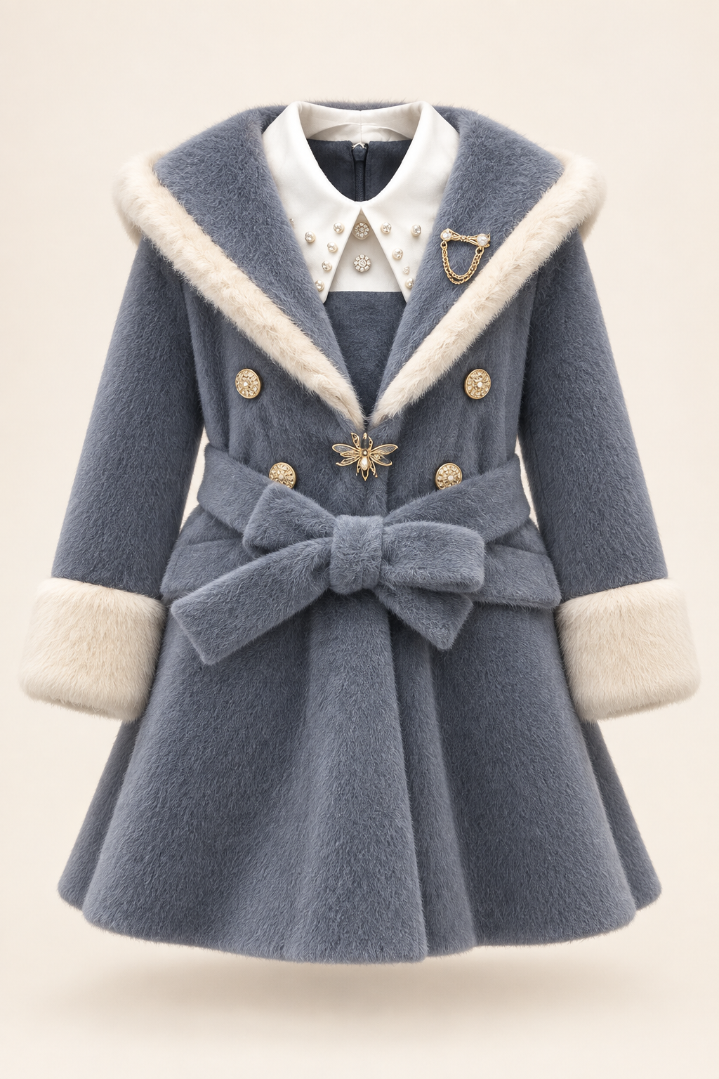 أزرق رمادي / Slate blue / Duman mavisi — AI-generated styling