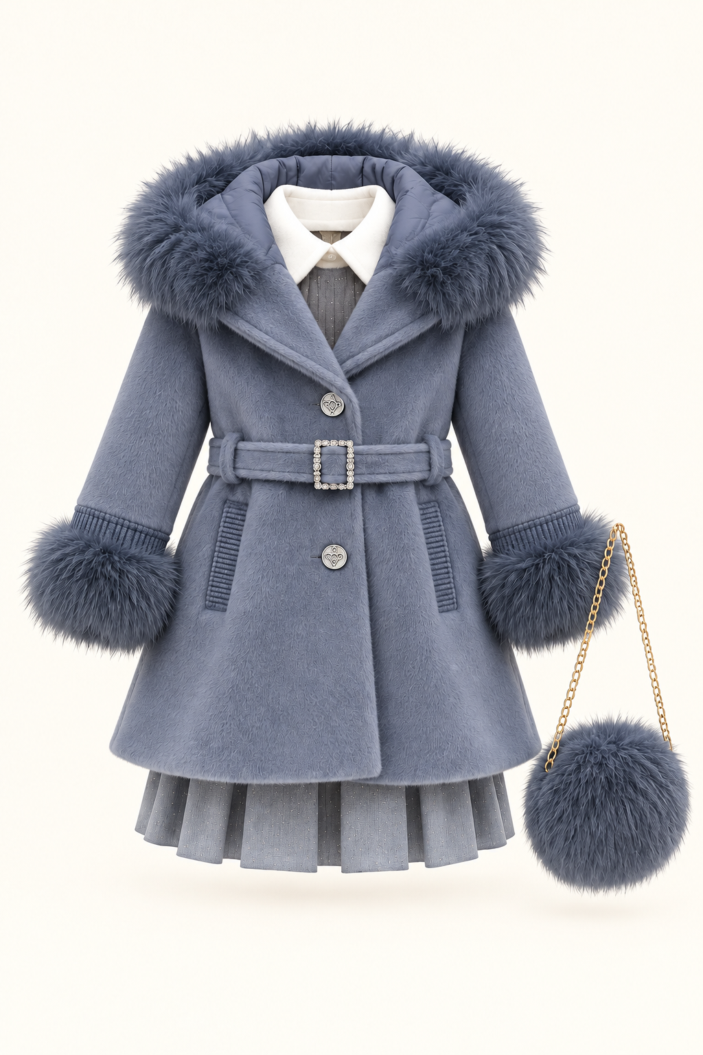 أزرق رمادي / Slate blue / Duman mavisi — AI-generated styling