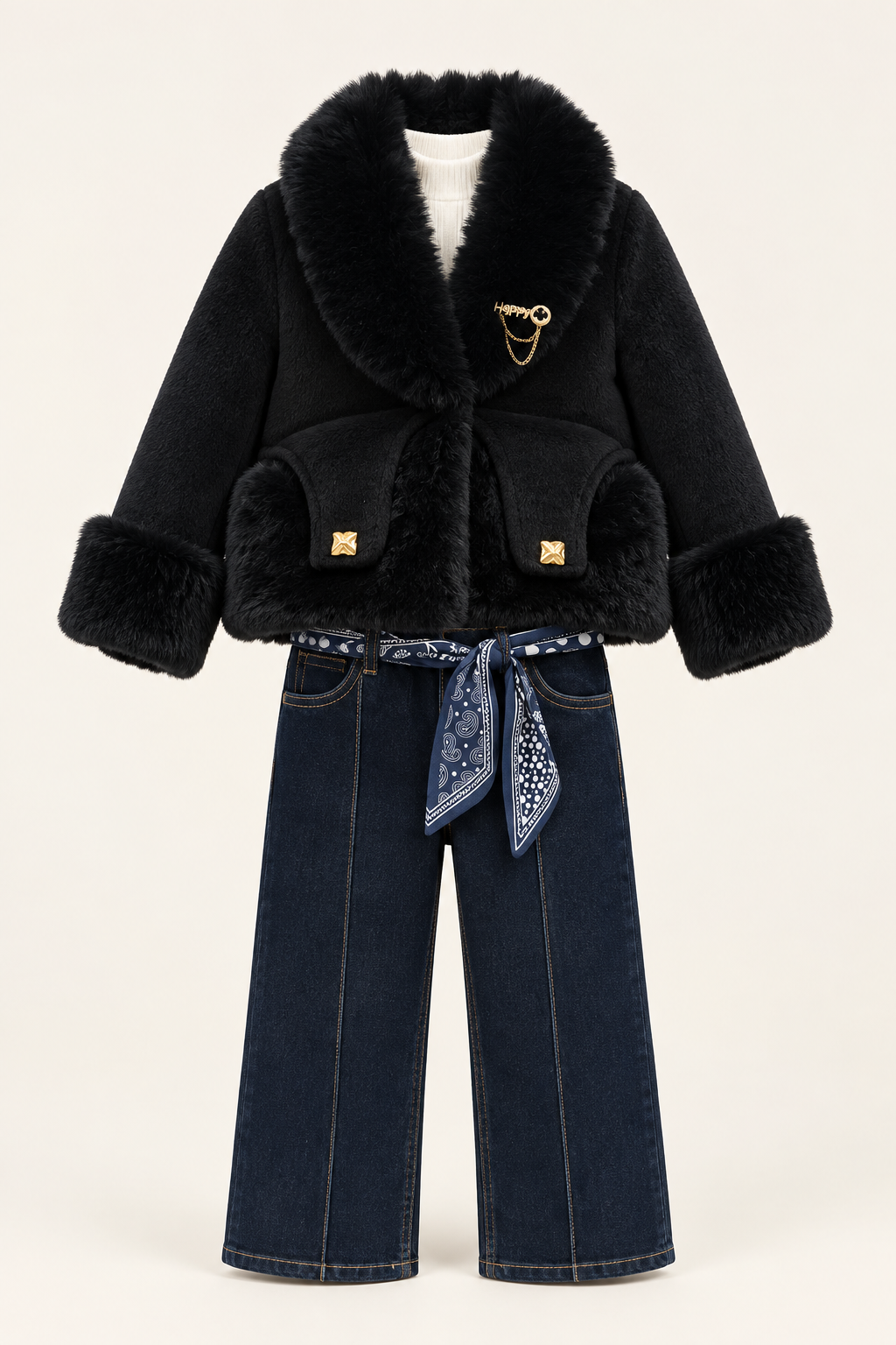 أسود وجينز / Black & denim / Siyah ve denim — AI-generated styling