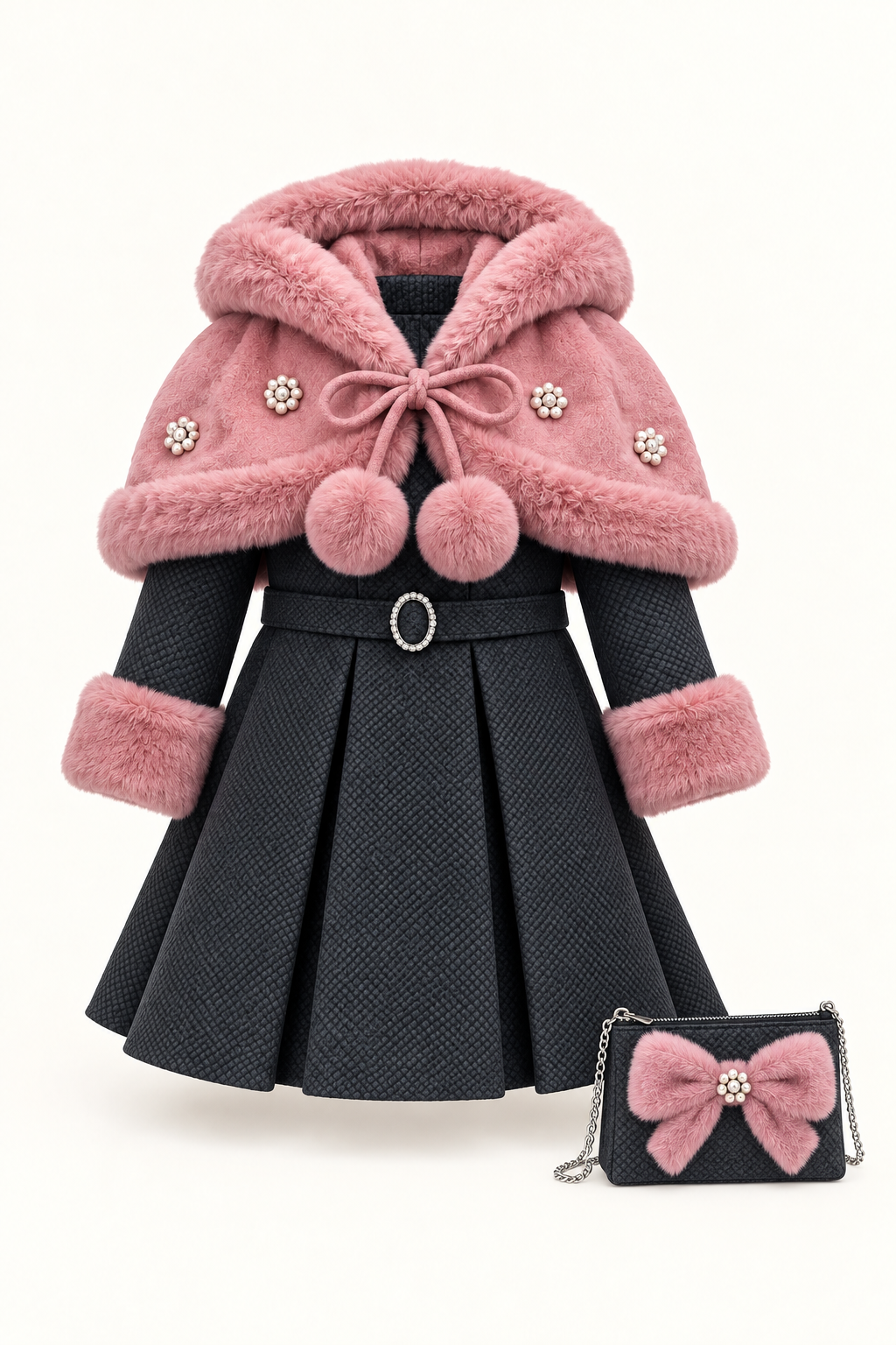 رمادي ووردي / Charcoal & pink / Füme ve pembe — AI-generated styling