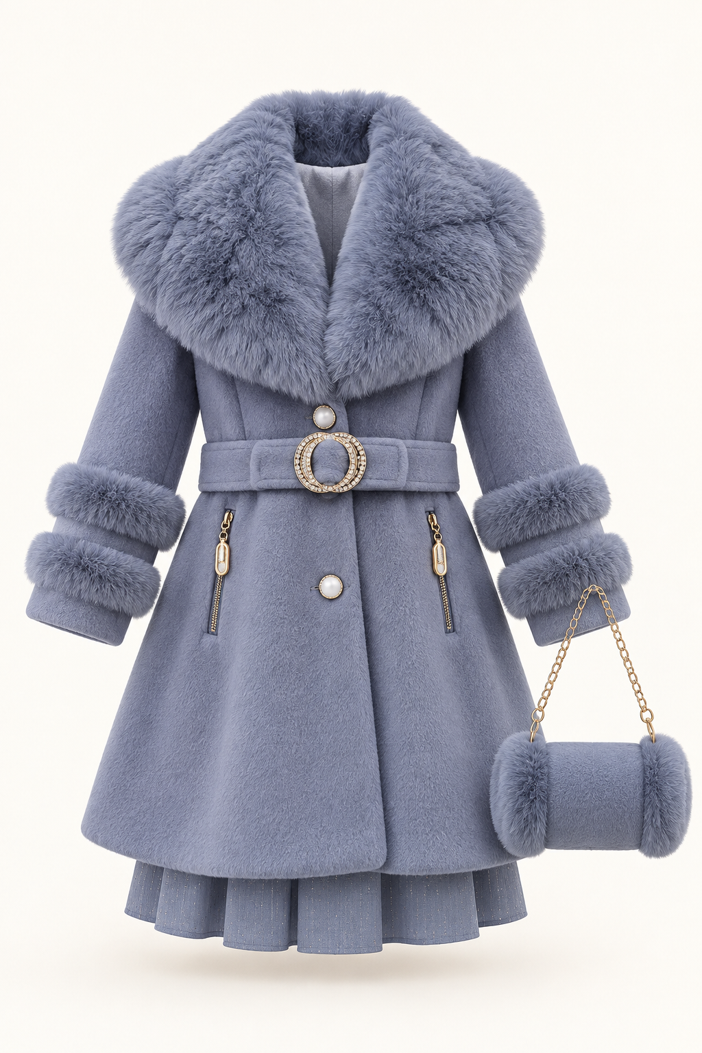 أزرق رمادي / Slate blue / Duman mavisi — AI-generated styling