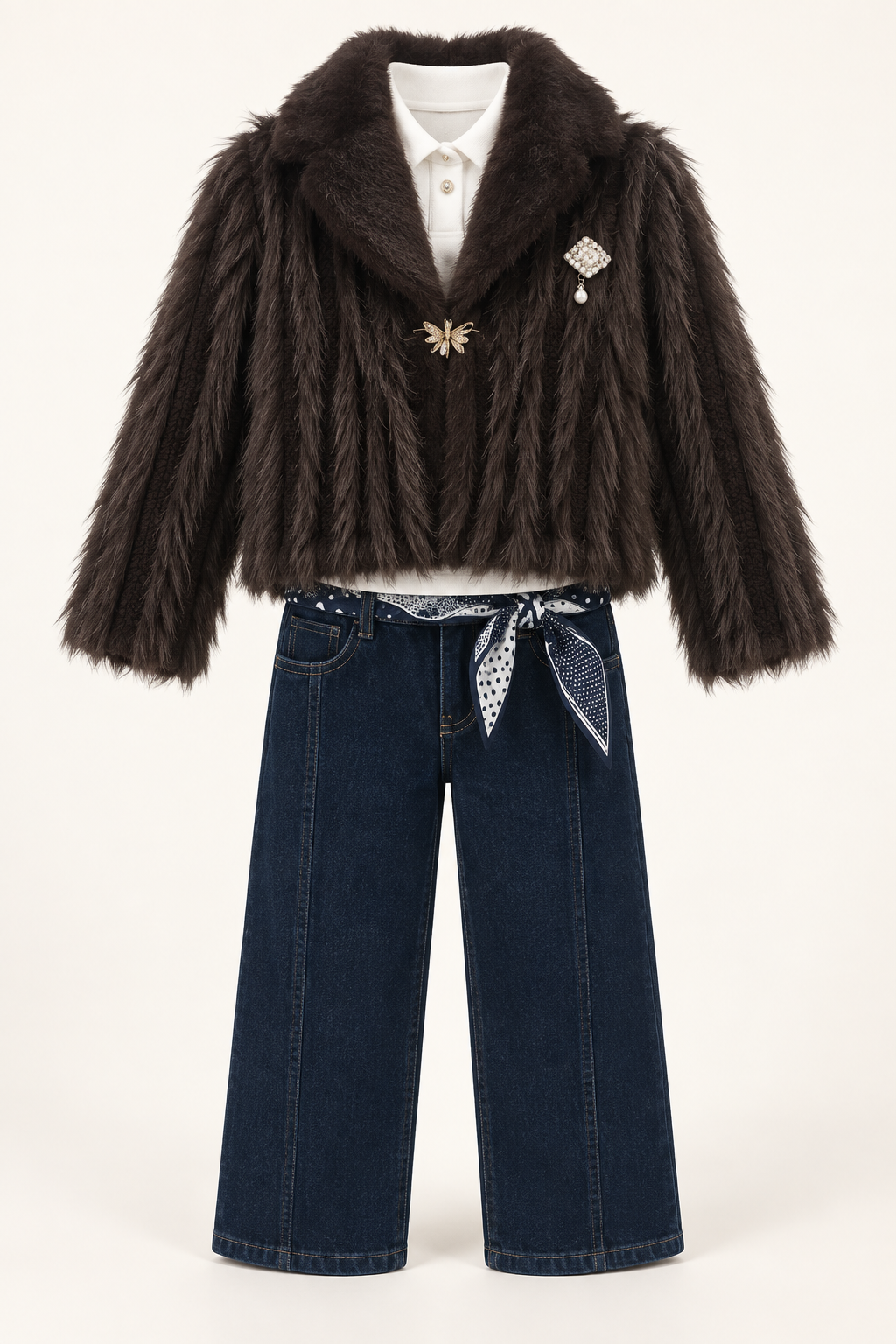 بني داكن / Dark brown / Koyu kahve — AI-generated styling