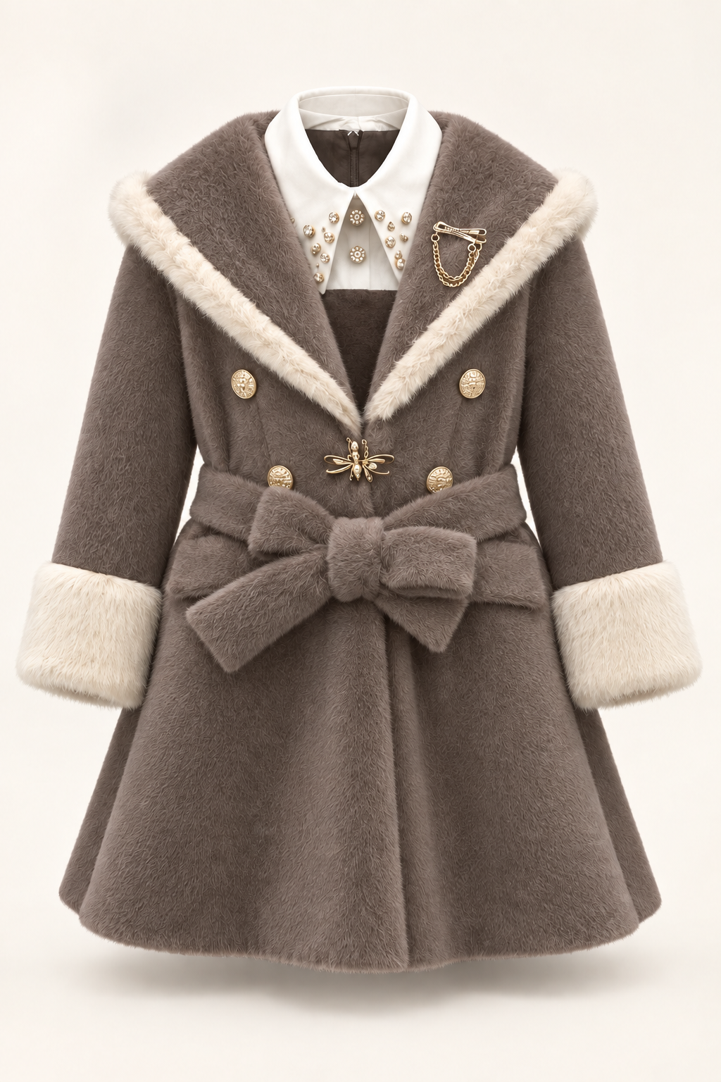 بيج رمادي / Taupe / Vizon — AI-generated styling