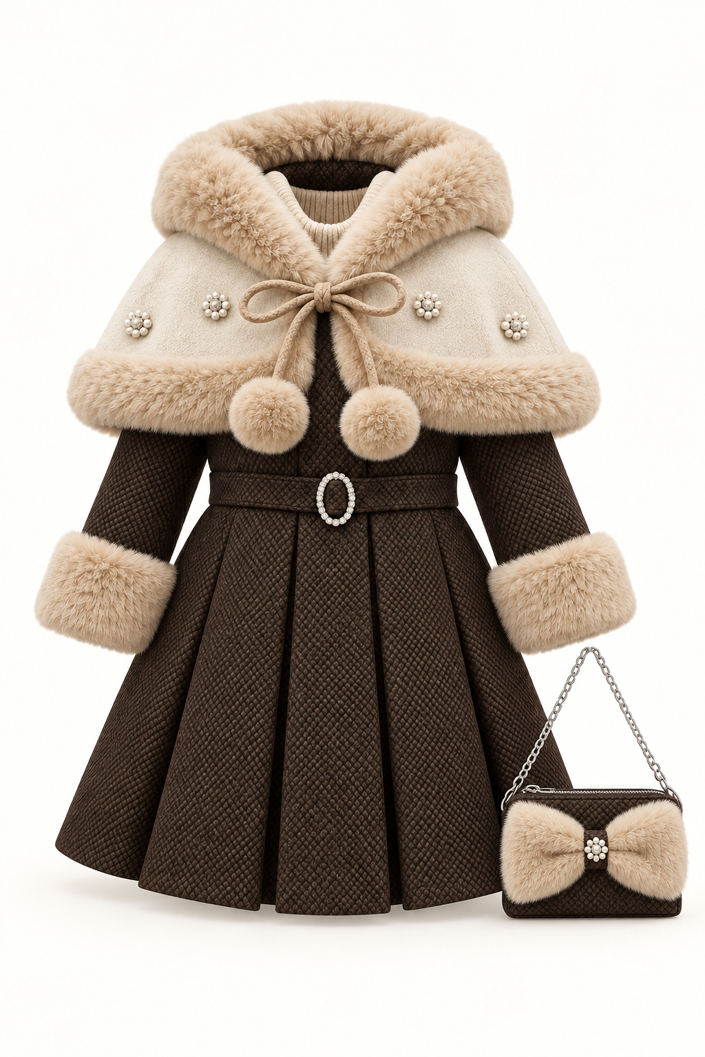 بني وسكري / Brown & cream / Kahve ve krem — AI-generated styling