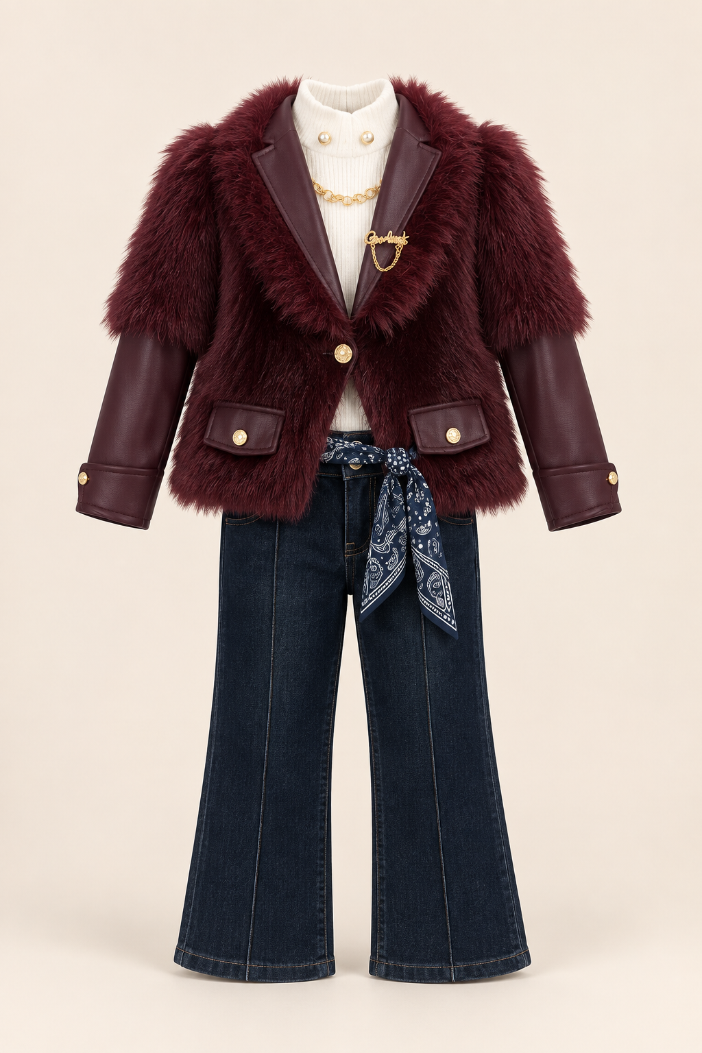 عنابي / Burgundy / Bordo — AI-generated styling