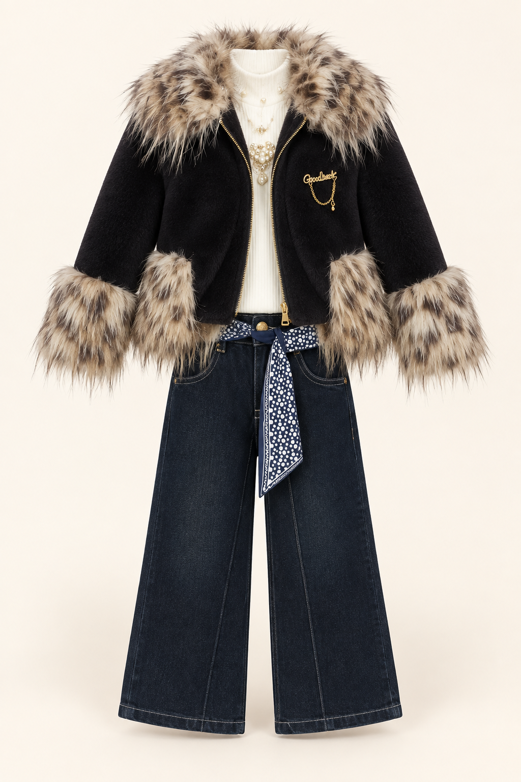 أسود وجينز / Black & denim / Siyah ve denim — AI-generated styling