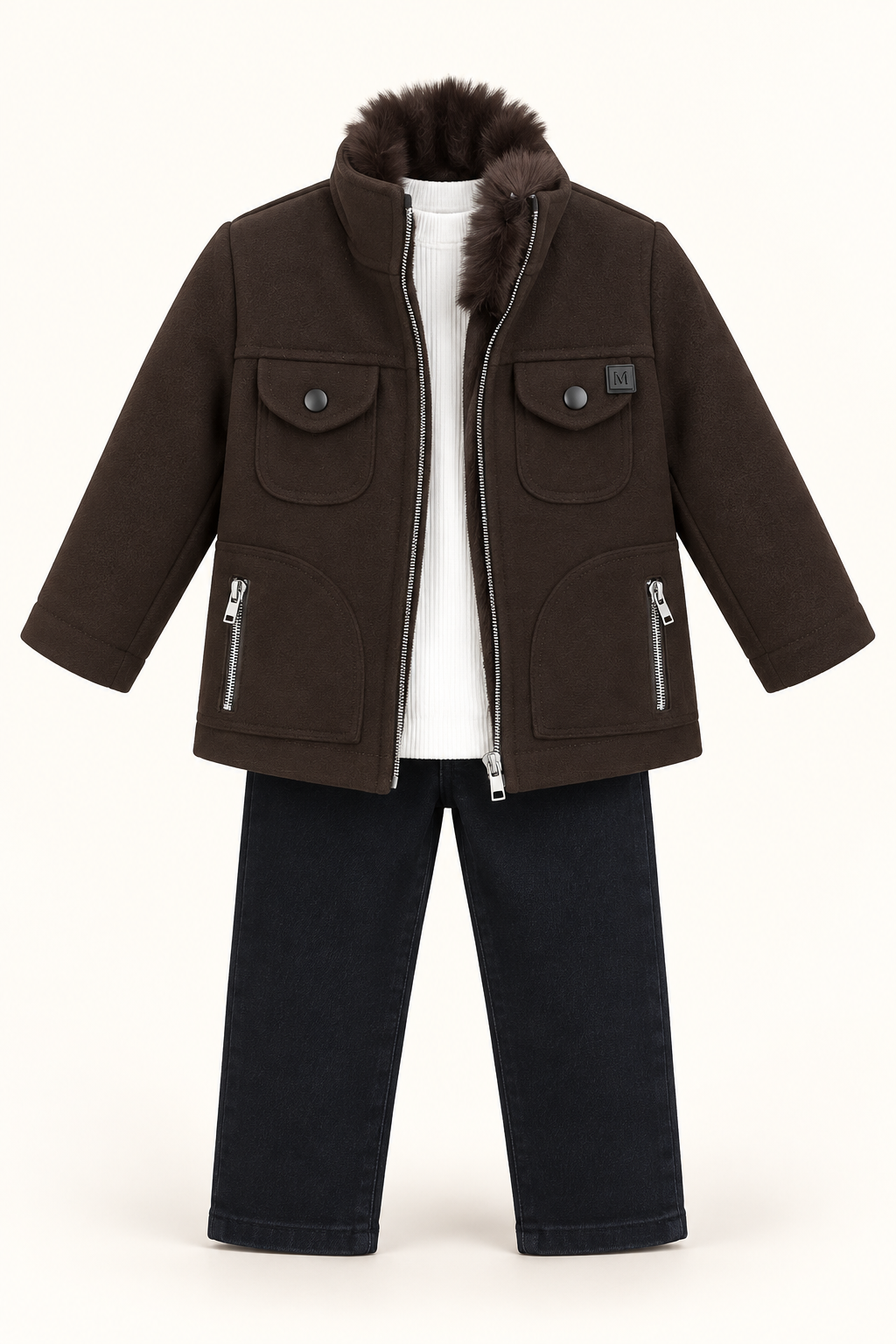 بني داكن / Dark brown / Koyu kahverengi — AI-generated styling
