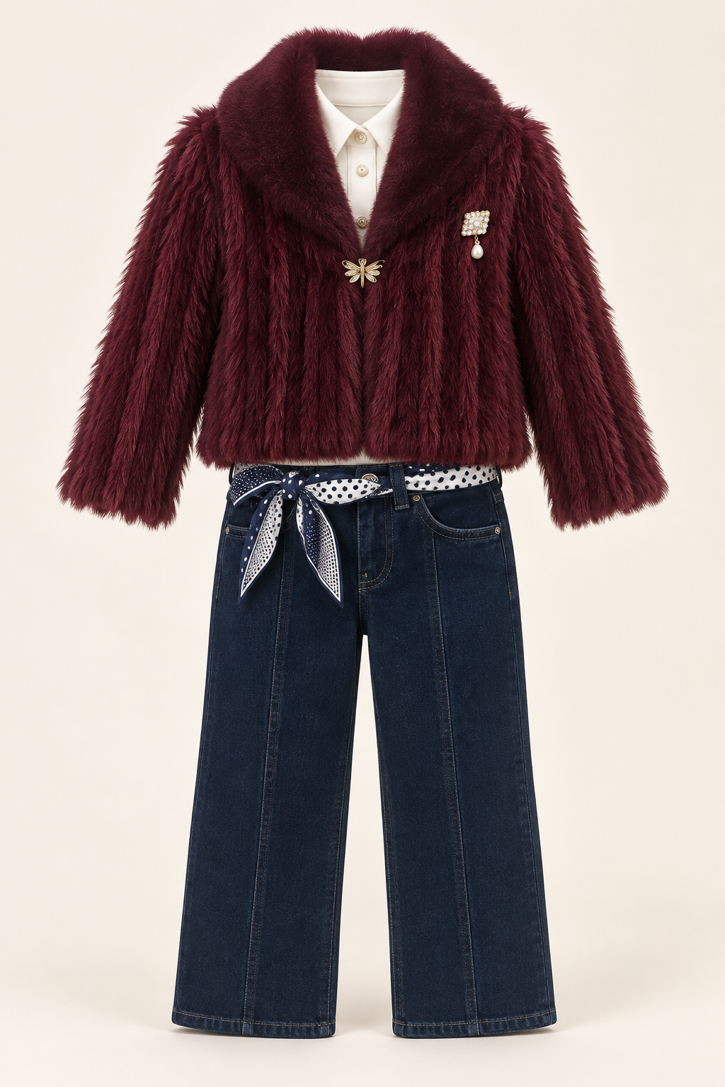 عنابي دافئ / Deep burgundy / Bordo — AI-generated styling
