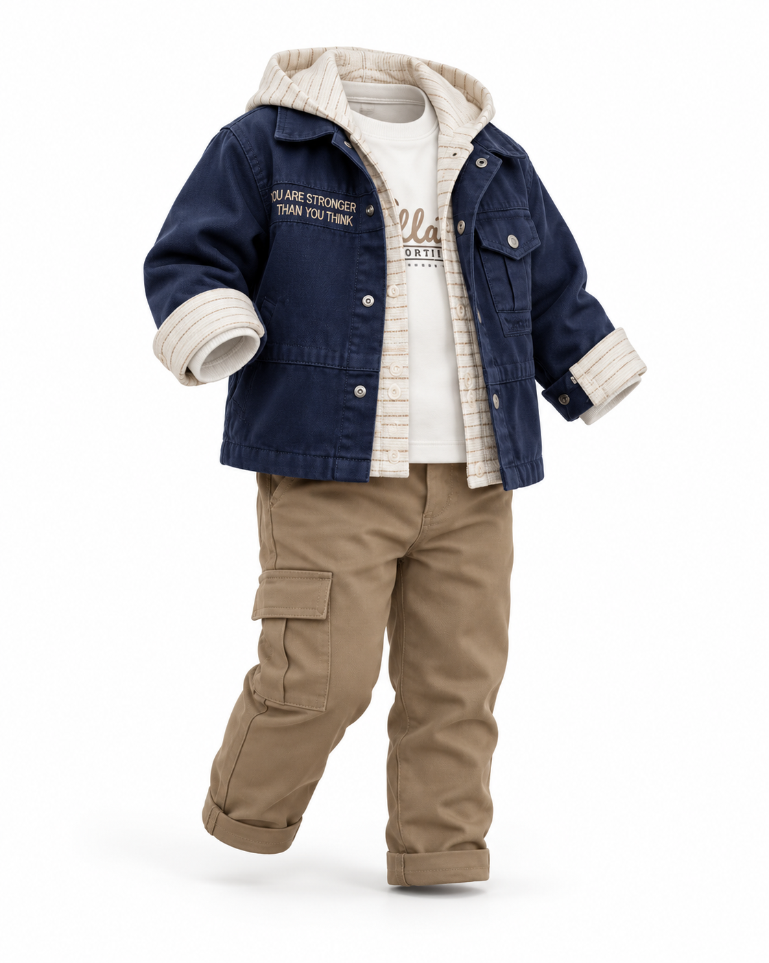 كحلي مع بناطيل بدرجات البني / navy with brown-toned trousers / lacivert; kahverengi tonlarında pantolonlarla — عرض ثلاثي الأبعاد