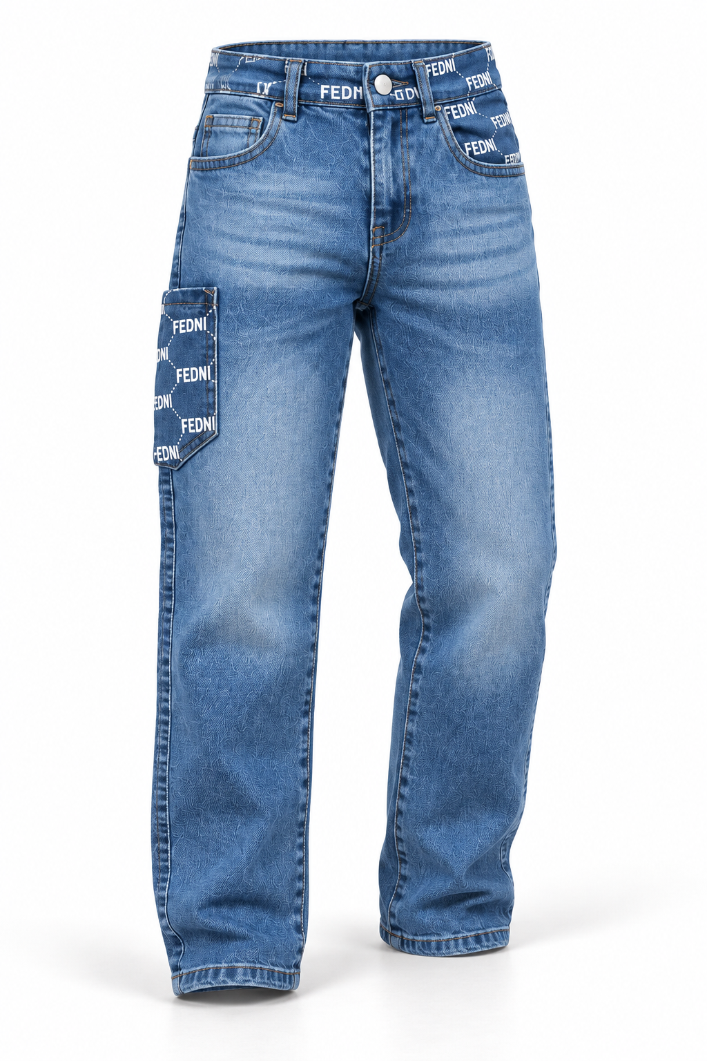 8419 — أزرق فاتح مغسول / Light washed blue / Açık yıkama mavi — عرض ثلاثي الأبعاد