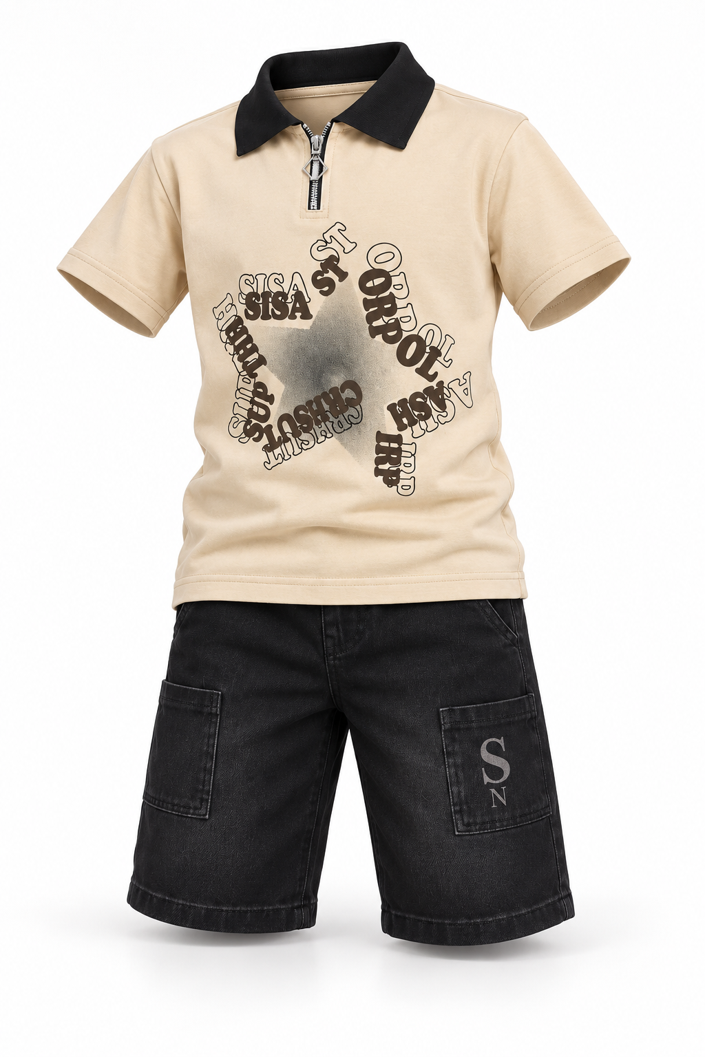 بيج وأسود / Beige and black / Bej ve siyah — عرض ثلاثي الأبعاد